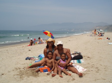 Gramma at the beach with her loves