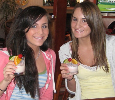 Chelsea & Emily with Virgin Drinks