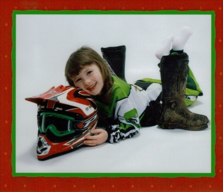 My daughter in all her riding gear