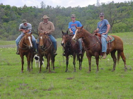 All my "guys" on horseback on our ranch