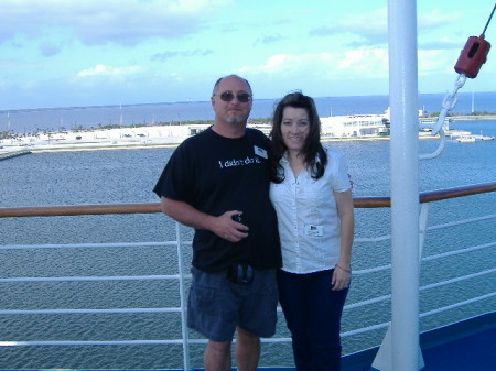 My husband Robert and I, in the Bahamas in November 2005