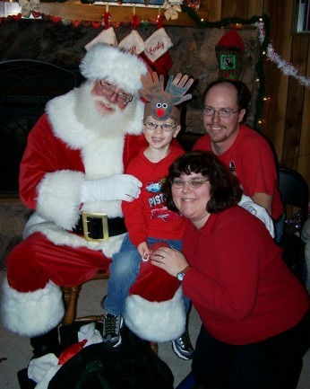 Family with Santa