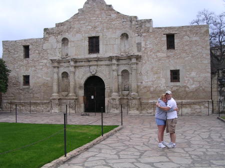 me and my man at the Alamo