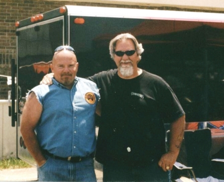 Me and the bike builder....Jerry Covington