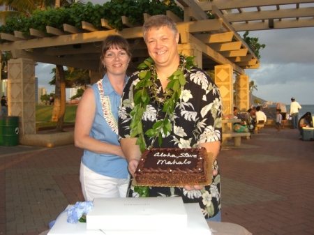 My wife Angie and me at my going away party in Hawaii May 2007