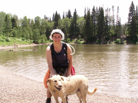 me with Gabby at Dog Lake- July, 2006