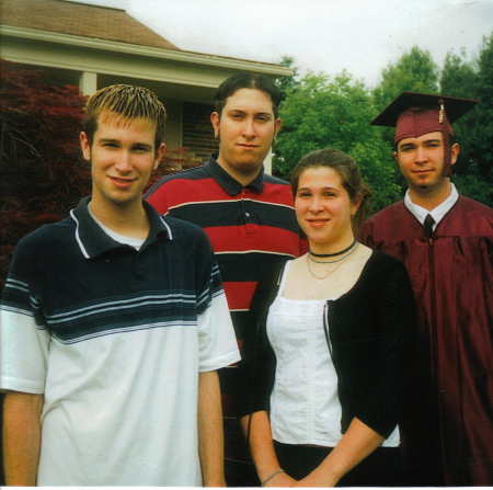 Rare occassion- all 4 of the kids 2001