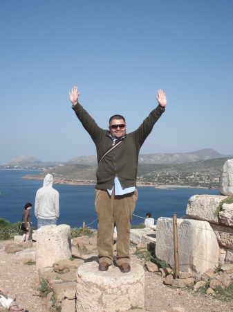 Jose at Poseidon's Temple in Greece
