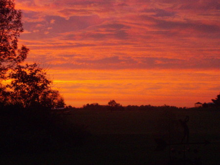 Warren County Sunset from our front door