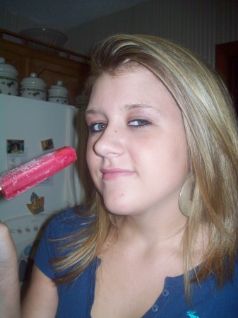 Blakely enjoying her popsicle!