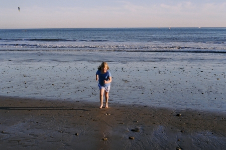 Katherine on Cabrillo Beach in San Pedro, CA