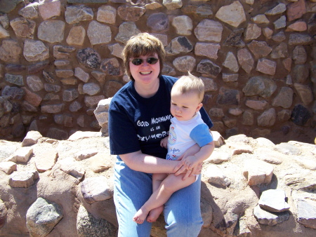 Owen and Leah at Indian Ruins in Globe.