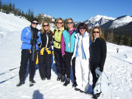 Skiing with girlfriends.