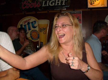 Debbie having a good time