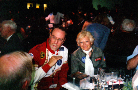 My husband, Dave Morss and I at an aviation dinner.