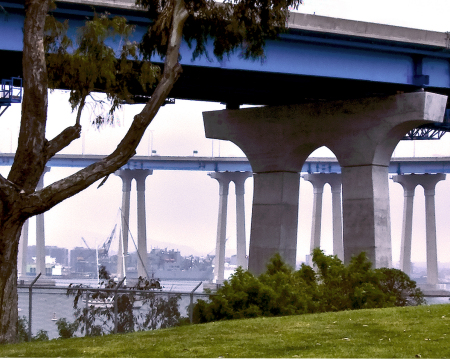 Coronado Bay Bridge from golf cource cropped