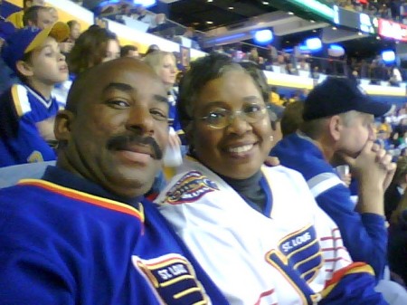 Me and John at St. Louis Blues hockey game