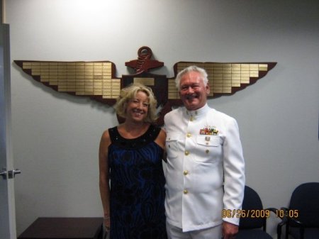 My husband and I at a friends Navy Retirement ceremony