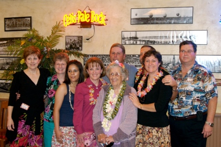 Gordon far right, Granny Eve's 95th 2007