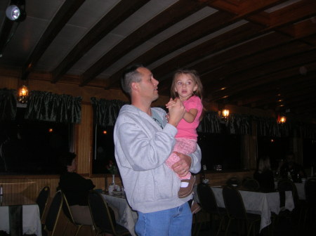 Dancing with my daughter Kate on a riverboat