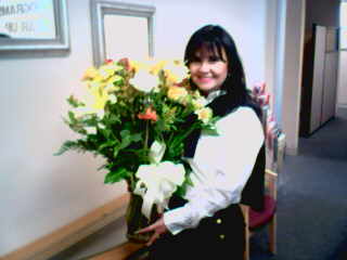 At work, Mothers day flowers from my princes 05/2006