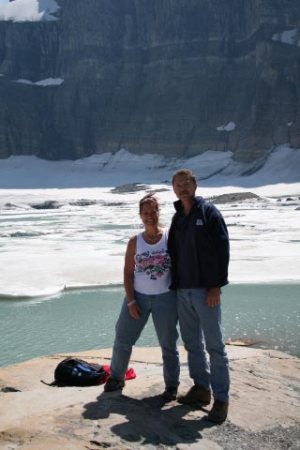 Bill & Pat July 2006 Grinnell Glacier, Glacier Nation Park