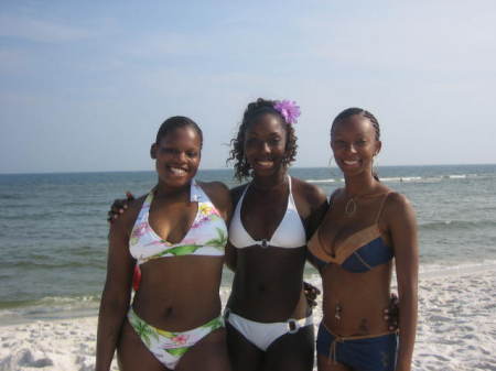 at the beach with my bestfriends