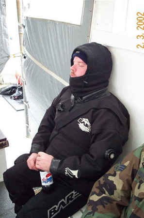 after a long cold day of diving