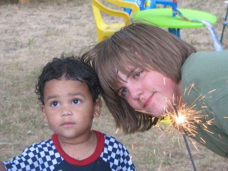 Son #2 (Aaron) and my Grandson (Brandon Jr)