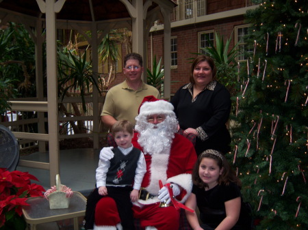 Me, Betsy, Maddison, Benjamin and Santa