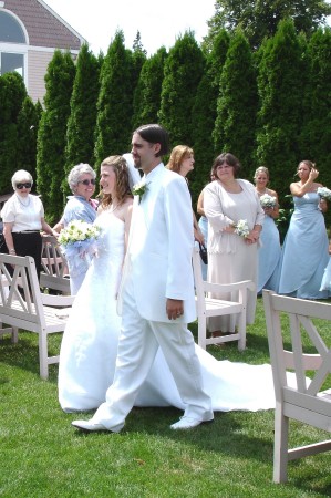 walking down aisle at anthony's ocean view