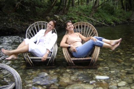 Sisters in the stream