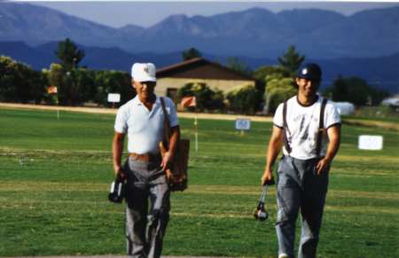 Playing golf with my Dad in Arizona aabout 10 years ago.