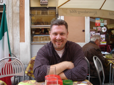 Me in front of a restaraunt in ROME