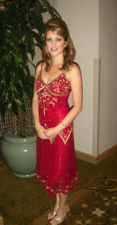 My daughter Hayley at college formal