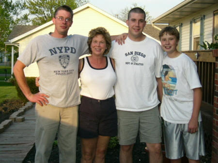 Mom with my brothers and I