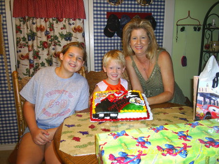 Dakota's bday w/Bailey "sissy" and mom