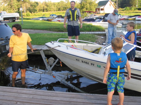 Putting the boat in...