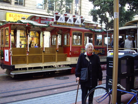 AJ at Powell St. Cable Car