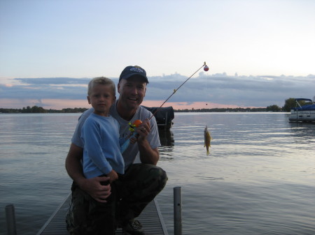 My son Derek's first catch