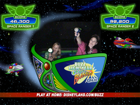 savannah and i on buzz lightyear ride