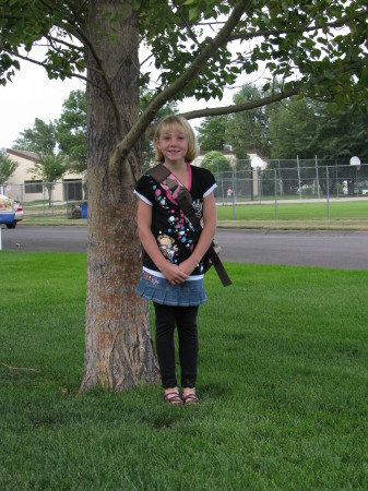 Our daughter BreAnn.  1st day of 2nd grade