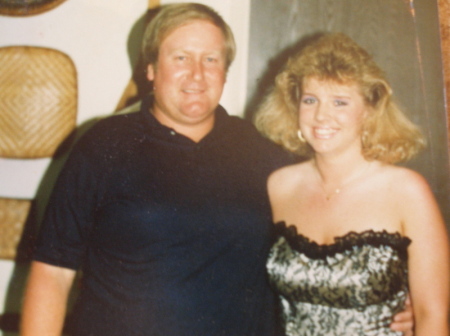 My dad and me getting ready for 1987 prom