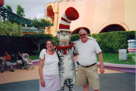 Sue and I with the Cat in the Hat