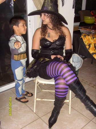 My sister and nephew at a halloween party!