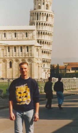 Some crooked building in Pisa Italy.