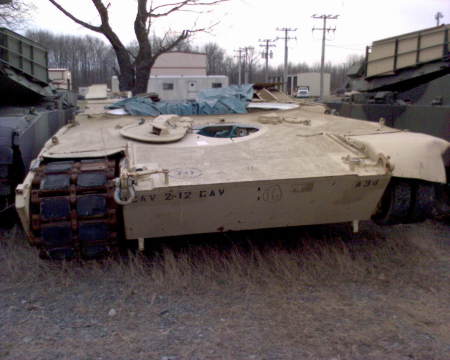 Destroyed tank