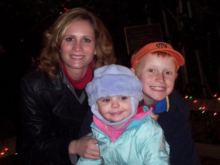 Me and the kids at The Lights at the Zoo in Columbia, SC