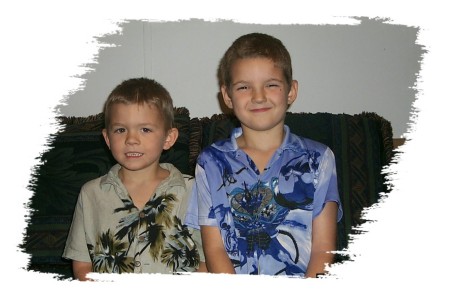 Crazy boys--Garrett and Nicholas