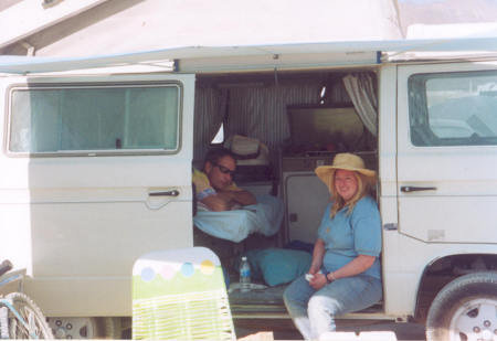 Desert camping with sister Tracey